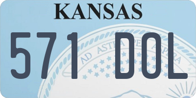 KS license plate 571DOL