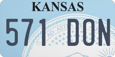 KS license plate 571DON