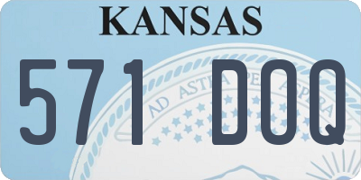KS license plate 571DOQ