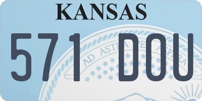 KS license plate 571DOU