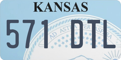 KS license plate 571DTL