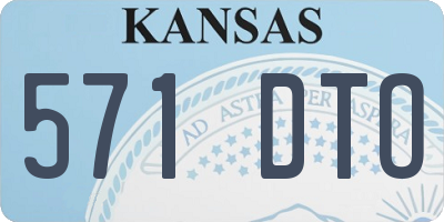KS license plate 571DTO