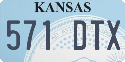 KS license plate 571DTX