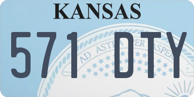 KS license plate 571DTY