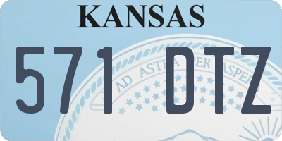 KS license plate 571DTZ