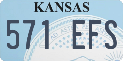 KS license plate 571EFS