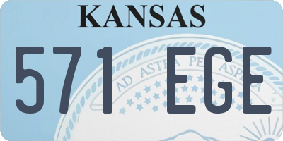 KS license plate 571EGE