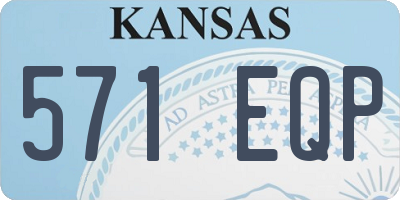 KS license plate 571EQP