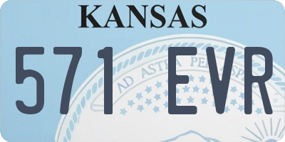 KS license plate 571EVR