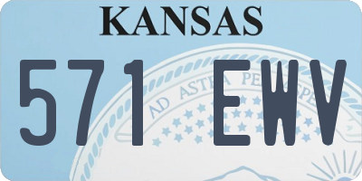 KS license plate 571EWV