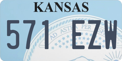 KS license plate 571EZW