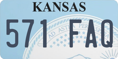 KS license plate 571FAQ