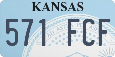 KS license plate 571FCF