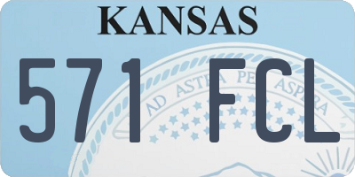 KS license plate 571FCL