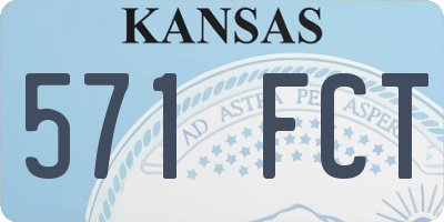 KS license plate 571FCT