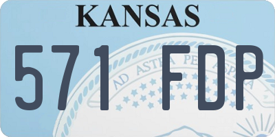 KS license plate 571FDP
