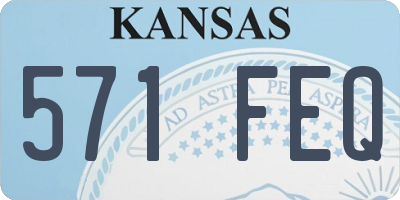 KS license plate 571FEQ