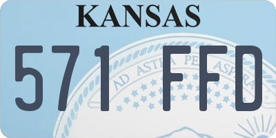 KS license plate 571FFD