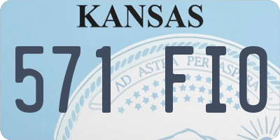 KS license plate 571FIO