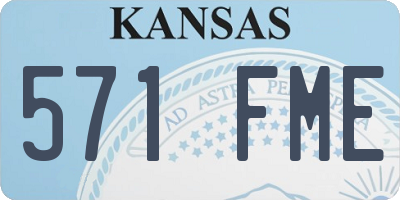KS license plate 571FME