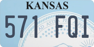 KS license plate 571FQI