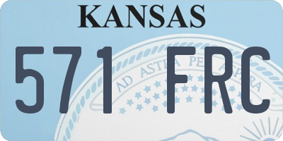 KS license plate 571FRC