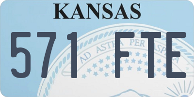 KS license plate 571FTE