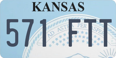 KS license plate 571FTT