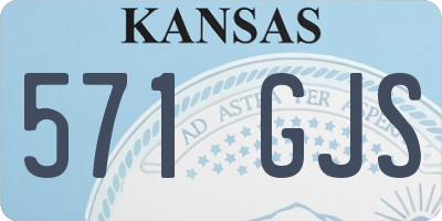 KS license plate 571GJS