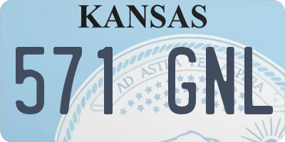 KS license plate 571GNL