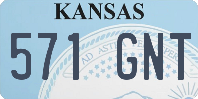 KS license plate 571GNT