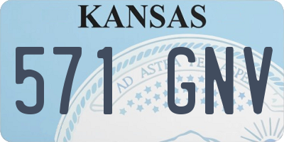 KS license plate 571GNV