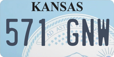 KS license plate 571GNW