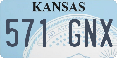 KS license plate 571GNX