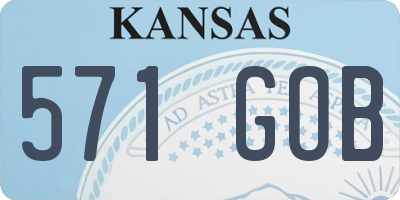 KS license plate 571GOB
