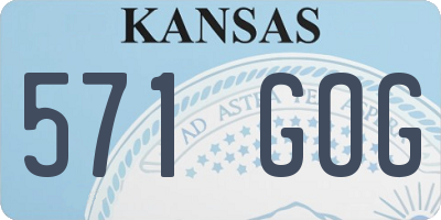 KS license plate 571GOG