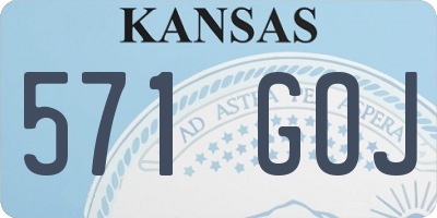 KS license plate 571GOJ