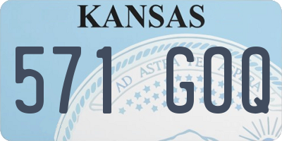 KS license plate 571GOQ