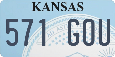 KS license plate 571GOU
