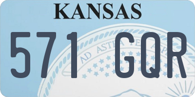 KS license plate 571GQR