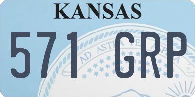 KS license plate 571GRP