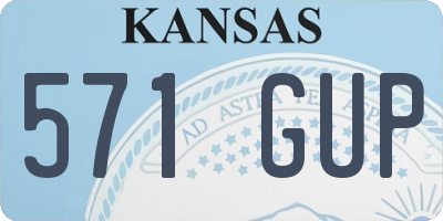 KS license plate 571GUP