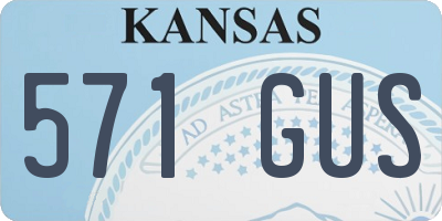 KS license plate 571GUS