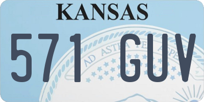 KS license plate 571GUV
