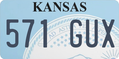 KS license plate 571GUX