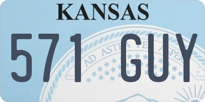 KS license plate 571GUY