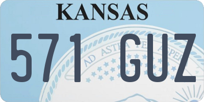 KS license plate 571GUZ