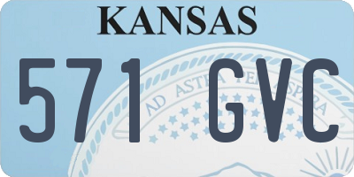 KS license plate 571GVC