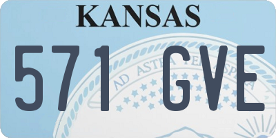 KS license plate 571GVE