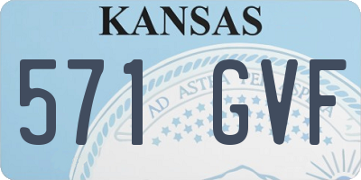 KS license plate 571GVF